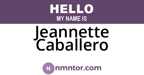 Jeannette Caballero