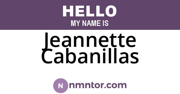 Jeannette Cabanillas