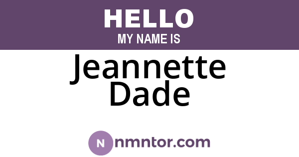 Jeannette Dade