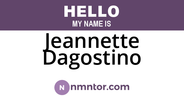 Jeannette Dagostino