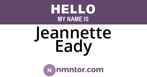 Jeannette Eady