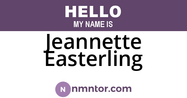 Jeannette Easterling