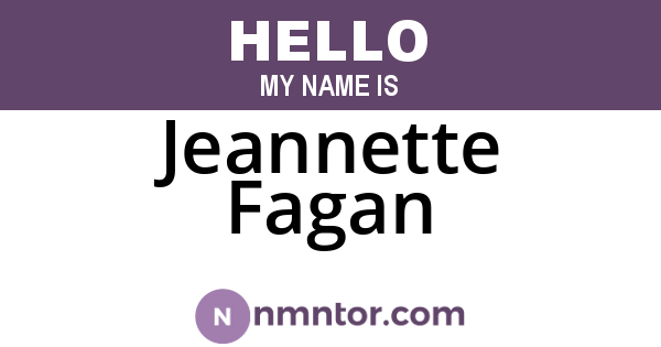 Jeannette Fagan