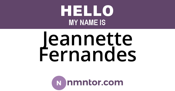 Jeannette Fernandes
