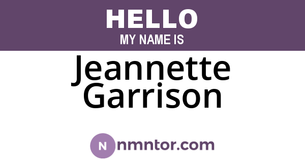 Jeannette Garrison