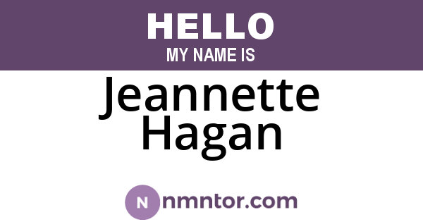 Jeannette Hagan