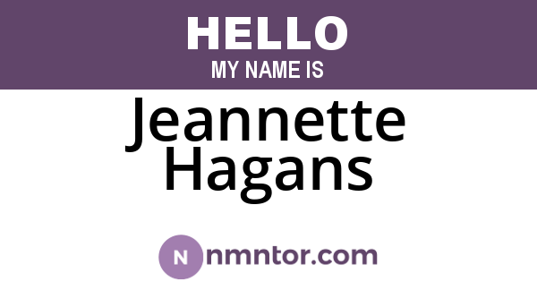 Jeannette Hagans