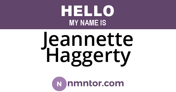Jeannette Haggerty