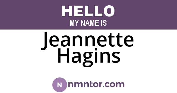 Jeannette Hagins