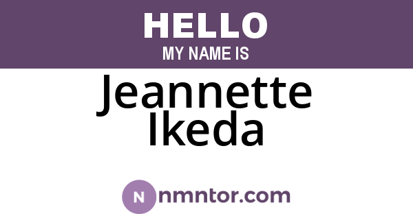 Jeannette Ikeda