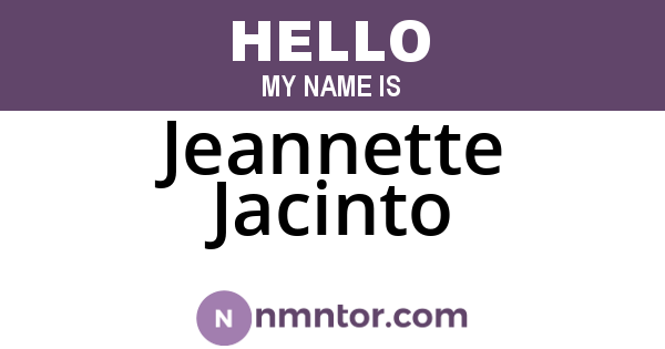 Jeannette Jacinto