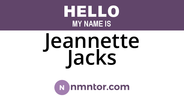Jeannette Jacks