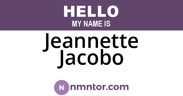 Jeannette Jacobo