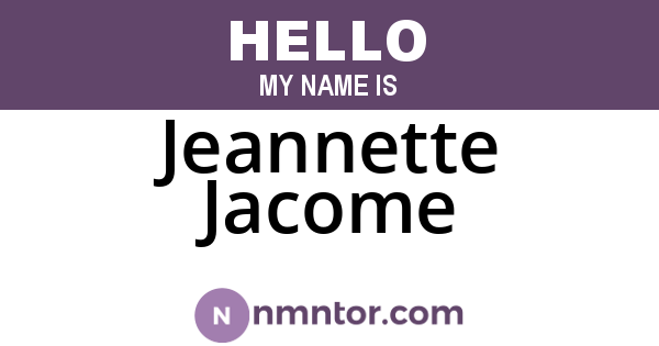 Jeannette Jacome