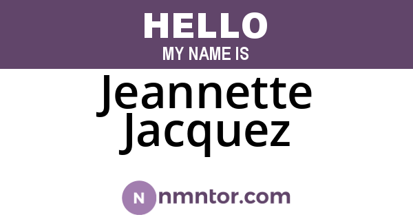 Jeannette Jacquez