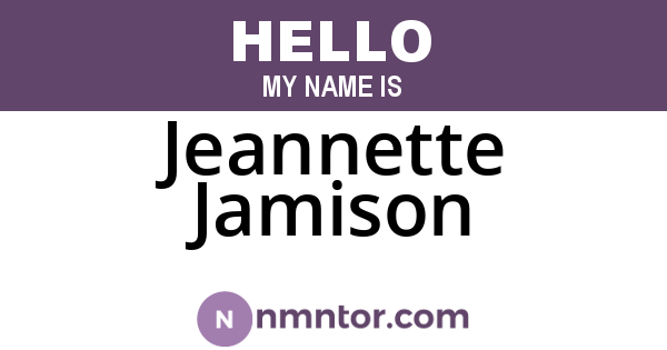 Jeannette Jamison