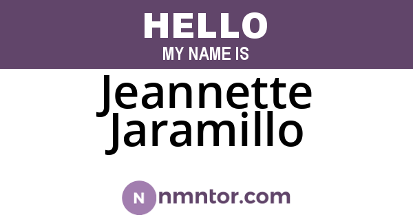 Jeannette Jaramillo