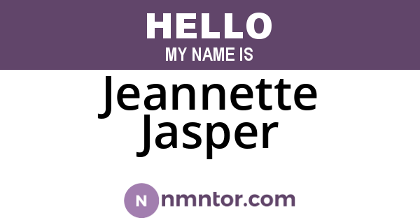 Jeannette Jasper