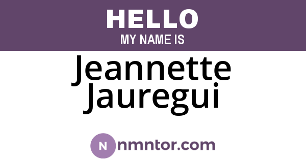 Jeannette Jauregui