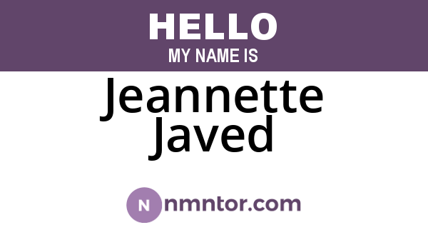 Jeannette Javed