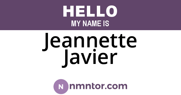 Jeannette Javier