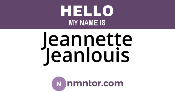 Jeannette Jeanlouis
