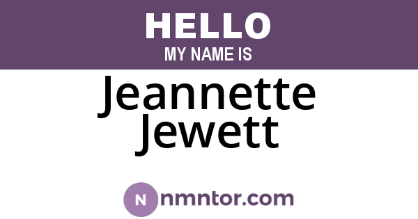 Jeannette Jewett