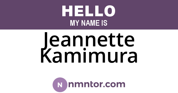 Jeannette Kamimura