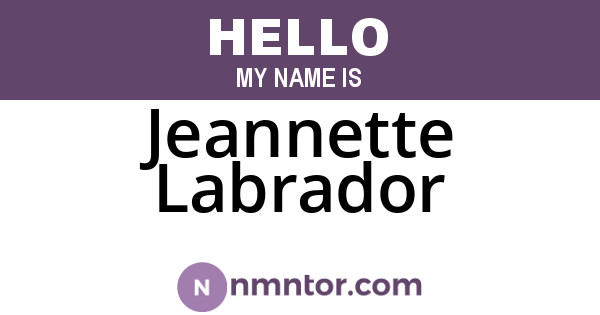 Jeannette Labrador