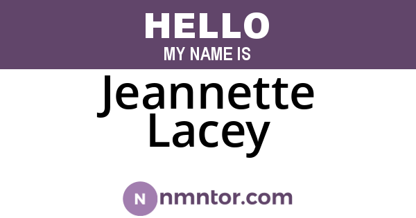 Jeannette Lacey