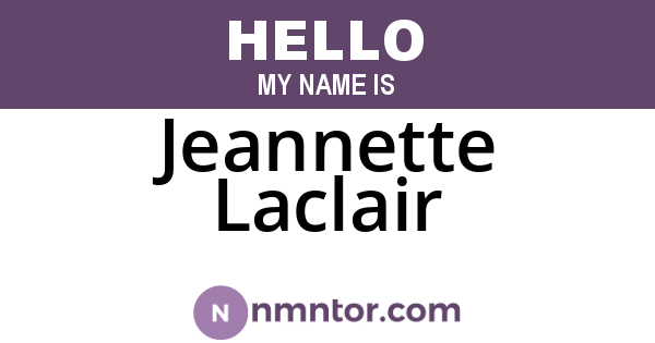 Jeannette Laclair