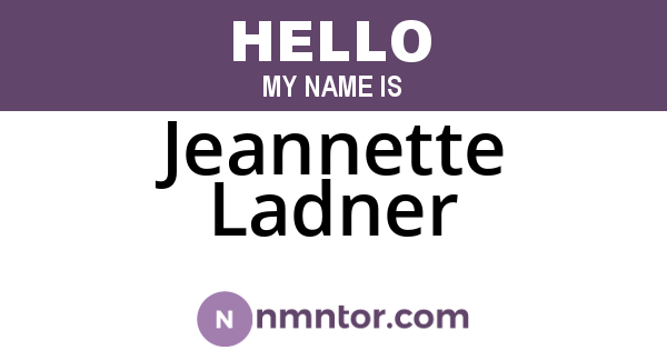 Jeannette Ladner