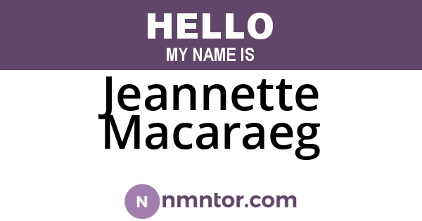 Jeannette Macaraeg