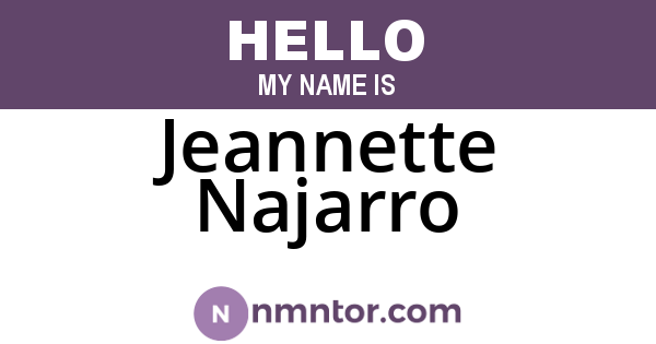 Jeannette Najarro