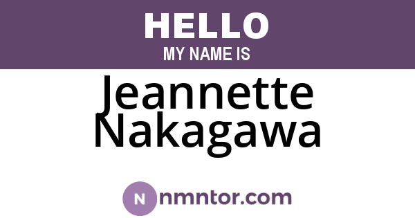Jeannette Nakagawa