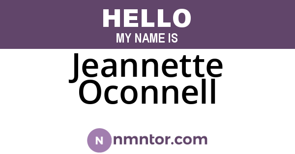 Jeannette Oconnell