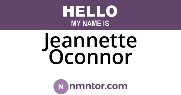 Jeannette Oconnor