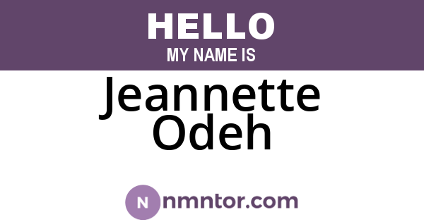 Jeannette Odeh