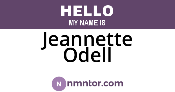 Jeannette Odell