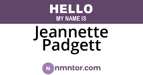 Jeannette Padgett