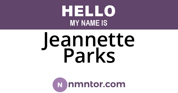 Jeannette Parks