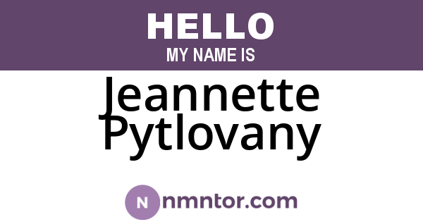 Jeannette Pytlovany