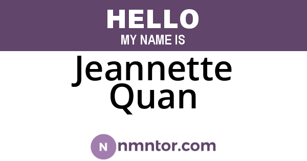 Jeannette Quan