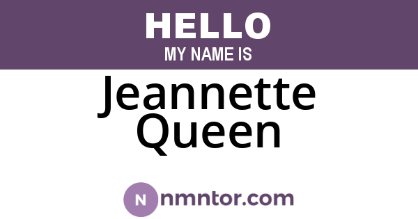 Jeannette Queen