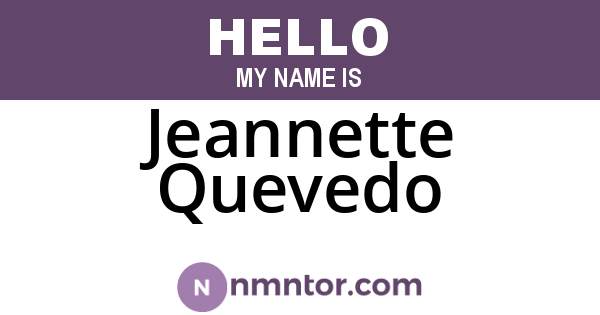 Jeannette Quevedo