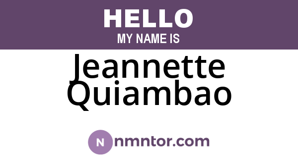 Jeannette Quiambao