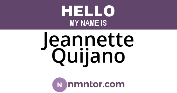 Jeannette Quijano