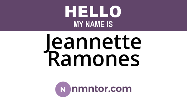 Jeannette Ramones