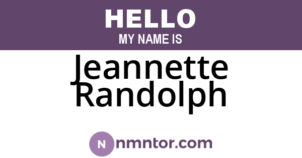 Jeannette Randolph