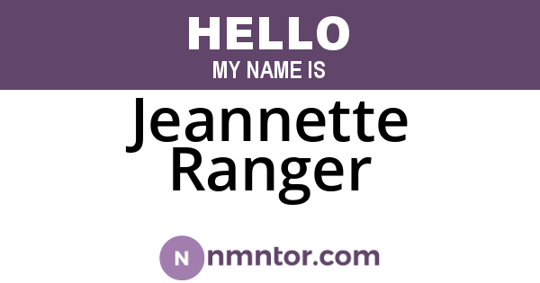 Jeannette Ranger